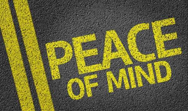 Peace Of Mind written on the road — Stock Photo, Image