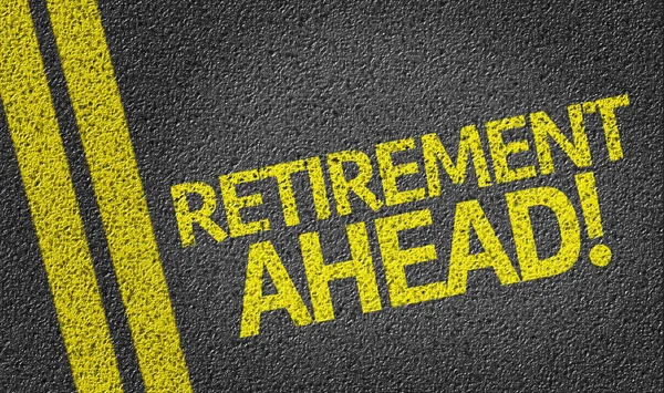 Retirement Ahead written on the road — Stock Photo, Image