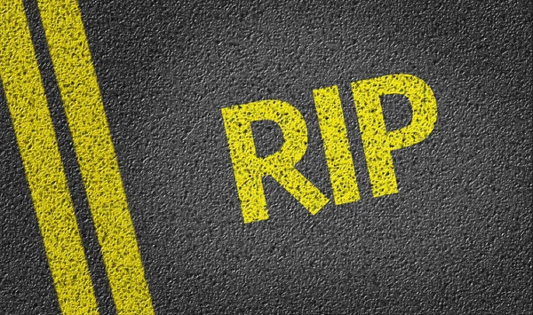 RIP  written on the road — Stock Photo, Image