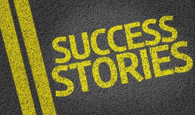 Success Stories written on the road clipart