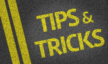 Tips & Tricks written on the road clipart
