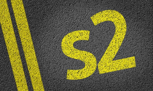 S2 written on the road — Stock Photo, Image