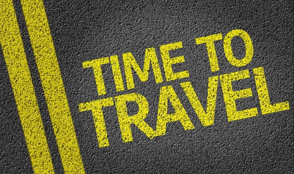 Time to Travel written on the road — Stock Photo, Image