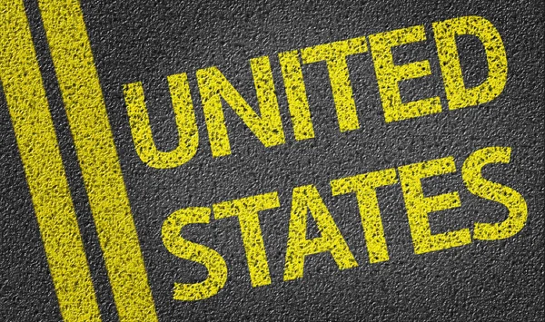 United States written on the road — Stock Photo, Image