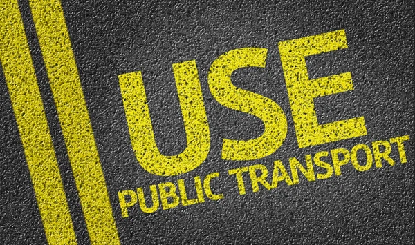 Use Public Transport written on the road — Stock Photo, Image