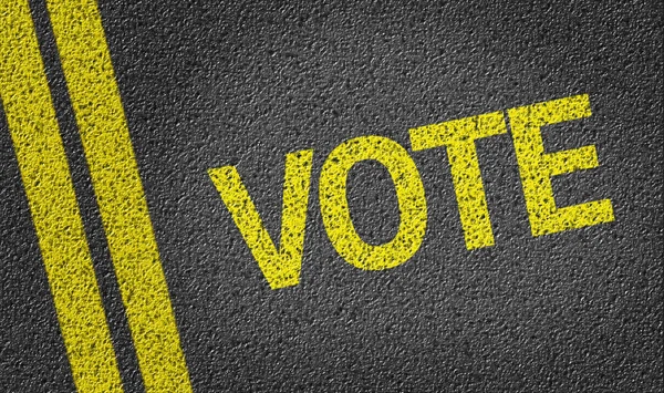 Vote written on the road — Stock Photo, Image