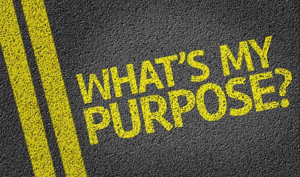 ¿Cuál es mi propósito? escrito en el camino — Foto de Stock