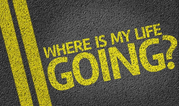 Where is My Life Going? written on the road — Stock Photo, Image