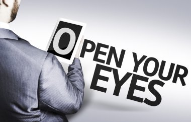 İş adamı metin ile gözlerini aç