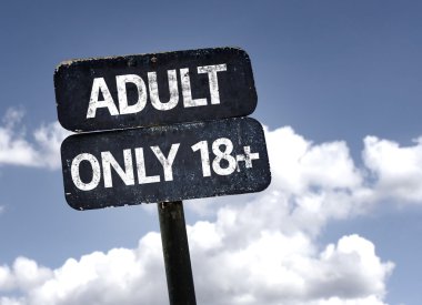 Adult Only 18 plus   sign clipart