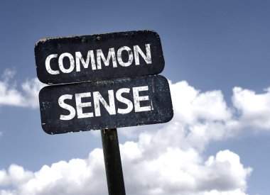 Common Sense sign clipart