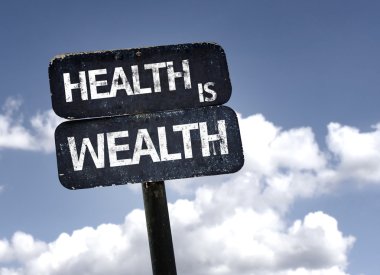 Health is Wealth sign clipart