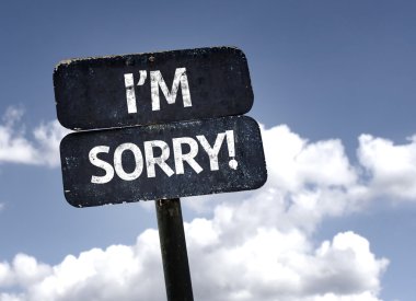 I'm Sorry! sign clipart