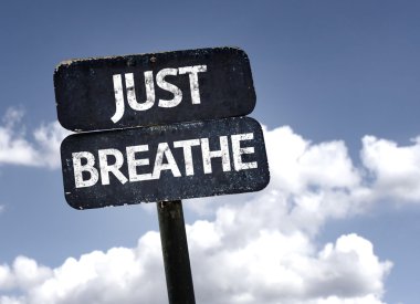 Just Breathe sign clipart
