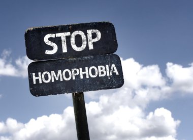 Stop Homophobia  sign clipart