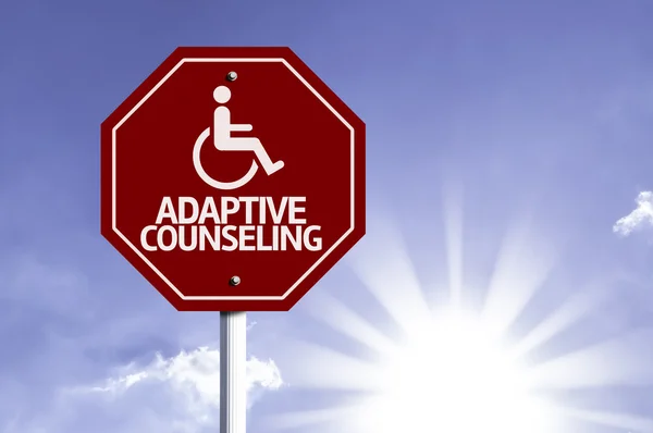 Adaptieve Counseling met handicap pictogram teken — Stockfoto