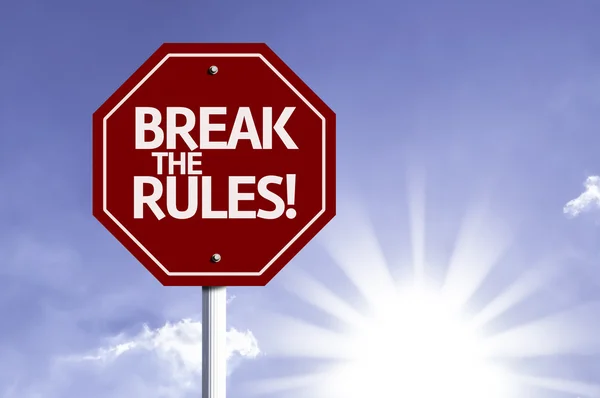 Break the Rules! rode teken — Stockfoto
