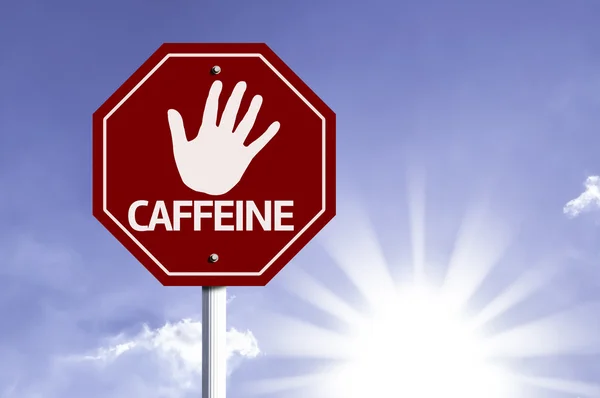 Stop Caffeina segno rosso — Foto Stock