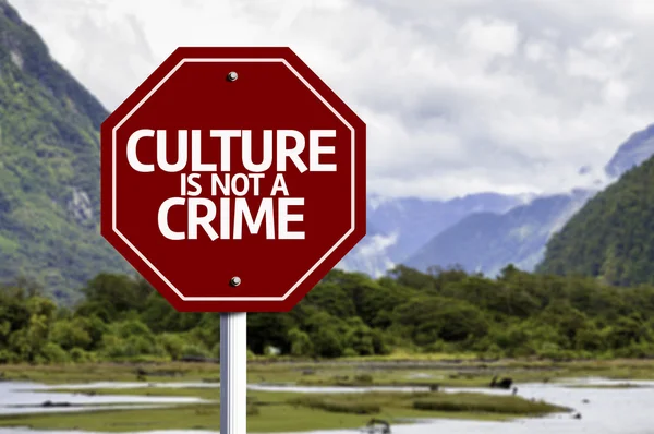 Kultura není zločin červené znaménko — Stock fotografie
