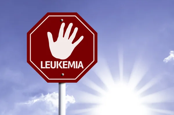 Fermare la leucemia segno rosso — Foto Stock