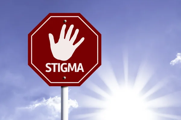 Stop Stigma rode teken — Stockfoto