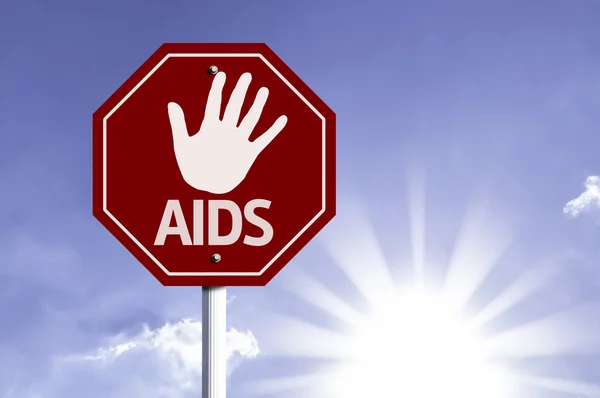 Stop Aids rode teken — Stockfoto