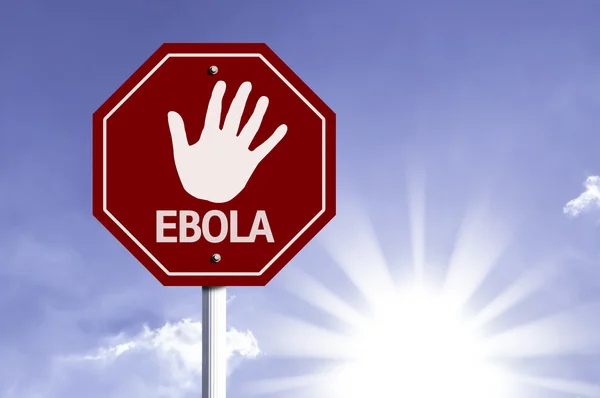 Stop Ebola segno rosso — Foto Stock