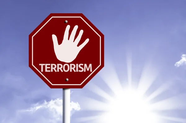 Stop Terrorism red — Stock Photo, Image