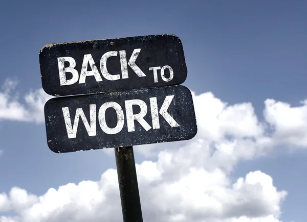 Volver al signo Trabajo —  Fotos de Stock