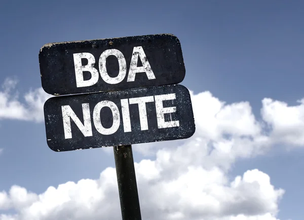 Good Night (In portuguese)  sign — Stock Photo, Image