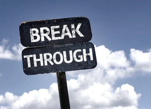 Break Through  sign — Stock Photo, Image