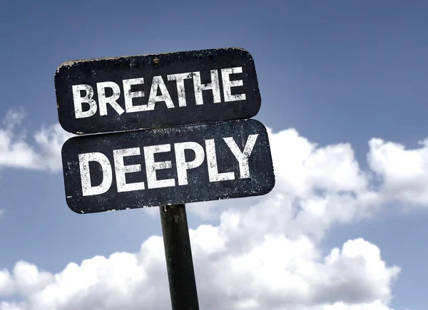 Breathe Deeply  sign — Stock Photo, Image