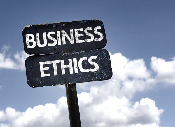Business Ethics sign