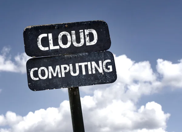Segno di cloud computing — Foto Stock