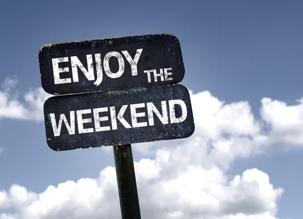 Godetevi il segno Weekend — Foto Stock