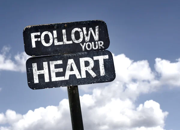 Follow your Heart sign — Stock Photo, Image