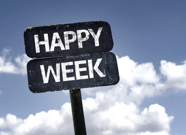 Signo de feliz semana — Foto de Stock