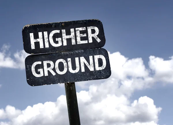 Higher Ground sign — Stock Photo, Image