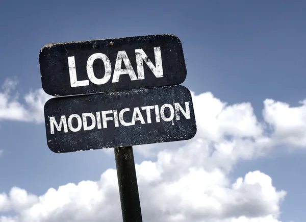 Znak modyfikacji pożyczki — Zdjęcie stockowe