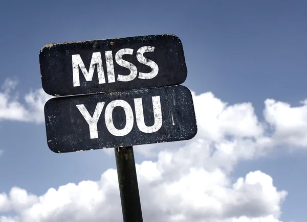 Miss You sign — Stock Photo, Image