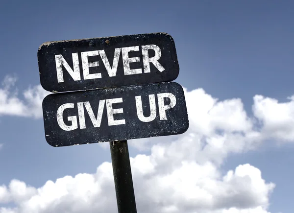 Never Give Up sign — Stock Photo, Image