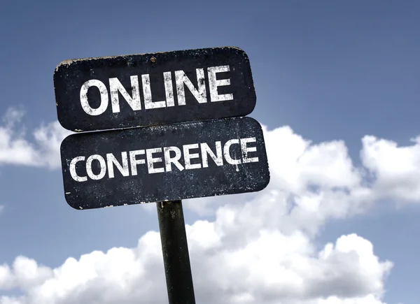 Online konferensen tecken — Stockfoto