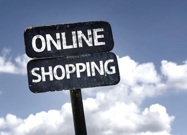 Segno di shopping online — Foto Stock