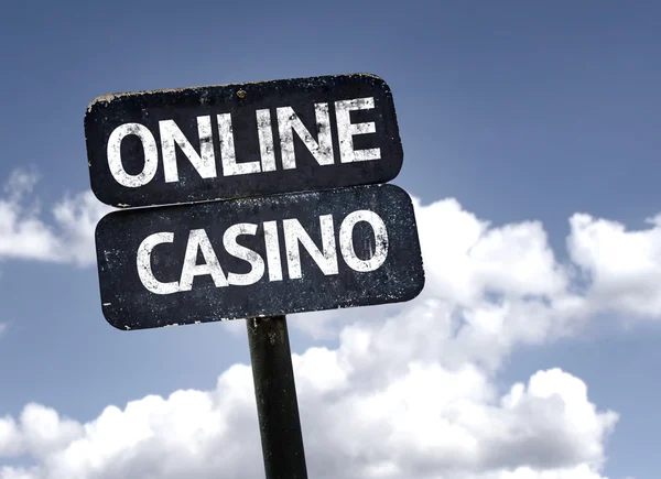 Signo de casino en línea — Foto de Stock