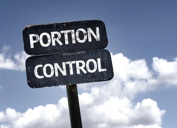 Portionskontrollzeichen — Stockfoto
