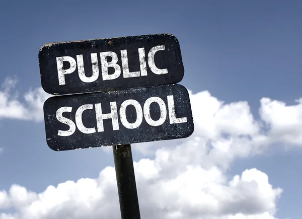 Public School sign — Stock Photo, Image