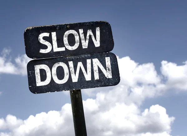 Slow Down sign — Stock Photo, Image