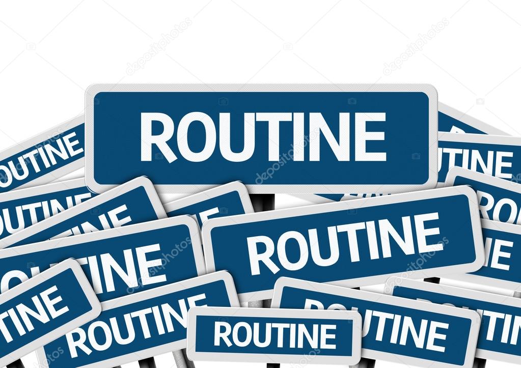 Routine written on multiple road sign