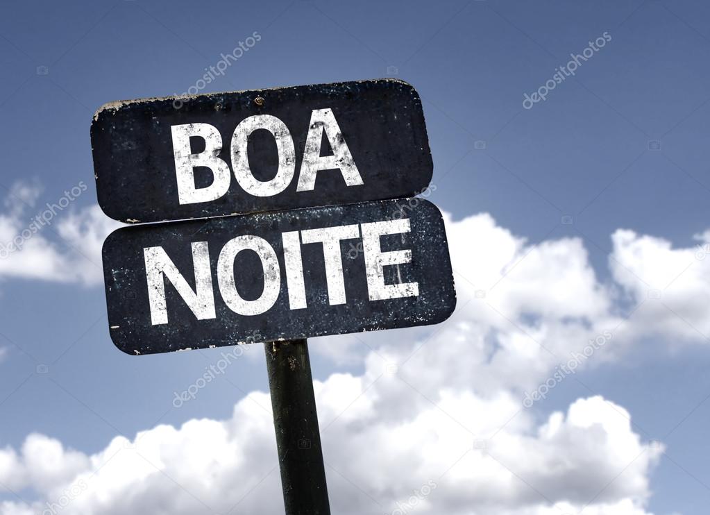 Good Night (In portuguese)  sign