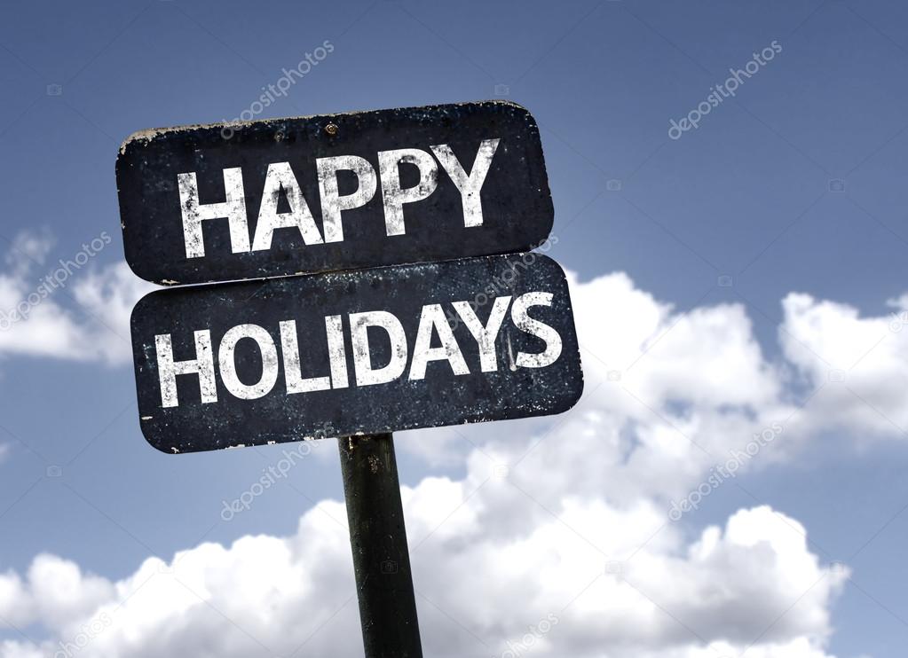 Happy Holidays sign